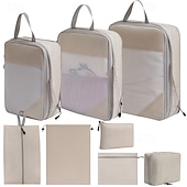 cheap Luggage &amp; Travel Storage-Compression Packing Cubes for Travel Luggage Storage and Backpack Organizer Space Savers, 7-Piece Set for Digital, Toiletry, Makeup, Clothes, Shoes, Travel Bags