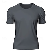 cheap Men&#039;s Casual T-shirts-Men&#039;s Tee Short Sleeve Shirt Tee Top Short Sleeve Crewneck Spring &amp;  Fall Solid / Plain Color Fashion Designer Quick Dry Vacation Street Going out Black White Red Top Tee for Men