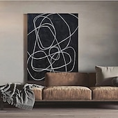 preiswerte Pop-Ölgemälde-großes Ölgemälde handgemalt schwarz 3D strukturierte abstrakte Malerei handgemalt abstrakte Ölgemälde moderne Wandkunst Dekoration Kunst