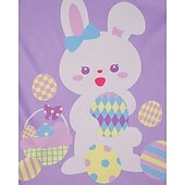 baratos Animais 3D da Menina-Páscoa Para Meninas 3D Gráfico Coelho Conjuntos de pijama Conjuntos de pijama com camiseta e calça Manga Curta Impressão 3D Verão Primavera Ativo Básico Infantil 4 anos + Gola Redonda Casa Diário