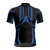 abordables Maillots pour hommes-Homme Maillot Velo Cyclisme Manche Courte Cyclisme Tee-shirt Maillot avec 3 poches arrière VTT Vélo tout terrain Respirable Séchage rapide Conception anatomique Mèche Jaune Rouge Bleu Des sports