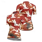 olcso Női trikók-Női Biciklis ruházat Állat Virág Rövid ujjú Kerékpár Póló Dzsörzé 3 hátsó zsebbel Hegyi biciklizés Gyors szárítás Anatómiai tervezés Bélfonalszövet Légáteresztő Sport Fekete Piros Tengerészkék Ruházat