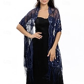 economico impacchi per gli invitati al matrimonio-Scialle Donna Elegante Senza Maniche Poliestere Stole da matrimonio Con Nappa Per Feste Primavera &amp; Estate