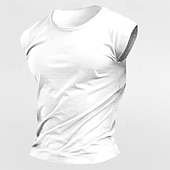 economico Canotte da palestra-Per uomo Maglietta Maglie traspiranti Manica Corta Girocollo Estate Semplice Sport Moda Leggero Vacanza Casuale Ferie Nero Bianco Rosso Maglietta Top per Uomo