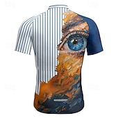 economico Maglie da uomo-Per uomo Maglia da Ciclismo Grafico Manica Corta Bicicletta Maglietta Maglia con 3 tasche posteriori Mountain Bike MTB Asciugatura Rapida Design Anatomico Assorbente Traspirante Gli sport Blu