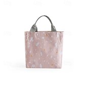 cheap Outdoor Recreation-Imitation Hemp Insulated Lunch Bag – Portable Handheld Food Carrier for Students, Fresh-Keeping Picnic Tote