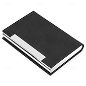 cheap Card Holders &amp; Cases-Business Card Holder/ Case Professional PU Leather &amp; Stainless Steel Multi Wallet Credit Card ID Case/Holder