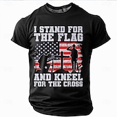 preiswerte Patriotisches T-Shirt für Veteranen-Veteranentag Herren Veteranen T Shirt Kurzarm T-Shirt 3D-Druck Rundhalsausschnitt Hemd Täglich Militär Strasse Täglich Schwarz Blau Sommer Frühling Bekleidung S M L XL XXL XXXL