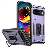 זול תיק טלפון אחר-טלפון מגן עבור גוגל Pixel 9 Pro Pixel 9 Pro XL פיקסל 9 כיסוי אחורי מחזיק טבעת מגנטי עמיד בזעזועים רטרו TPU PC