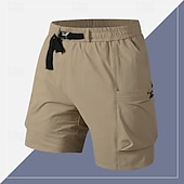 economico Classico-Per uomo Pantaloncini cargo Shorts Pantaloncini Estivi Coulisse Elastico in vita Multi-tasche Semplice Comodità Indossabile Lunghezza al ginocchio All&#039;aperto Sport Quotidiano Moda Casual Nero Viola