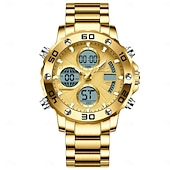 abordables Relojes digitales-Reloj de pulsera electrónico militar Poedagar para hombre, con alarma LED, analógico-digital, pantalla dual, resistente al agua, deportivo.