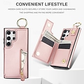 economico Cover Samsung-telefono Custodia Per Samsung Galaxy S24 Ultra Plus S24 FE S23 S22 S21 S20 Ultra Plus FE A55 A35 A25 A15 5G A14 A54 A73 A53 A12 A13 Per retro Con supporto A calamita Cerniera Retrò TPU pelle sintetica