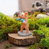 economico Statue-statua animale in miniatura a forma di maiale, decorazione da giardino in resina impermeabile dipinta a mano, piccola statuetta di maiale per casa, cortile, patio, bonsai, ornamento animale in