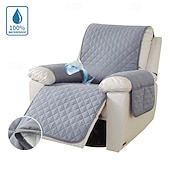 baratos Capa de reclinável-Capas de cadeira reclinável 100% à prova d&#039;água, capa de cadeira reclinável antiderrapante, capa protetora de móveis, capa lavável com bolso, tiras elásticas para animais de estimação, cães