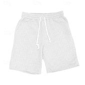 olcso Férfi Basic Tees szettek-Férfi Gofri ing Atléta Póló öltönyök Teniszing Rövid ujjú Henley Nyár Tömör szín Testedző Alkalmi 2 db Vakáció Szabadság Hétköznapi viselet Fekete Fehér Szürke Férfi felső póló