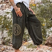 cheap Bottoms-Retro Vintage Medieval Renaissance Pirate Pants Pirate Viking Solid Color Men&#039;s Pirate Halloween Carnival Vacation Casual Daily LARP Adults&#039; Pants Spring &amp; Summer