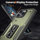 levne Pouzdra pro iPhone-telefon Carcasă Pro iPhone 16 Pro Max Plus iPhone 15 Pro Max Plus iPhone 14 13 12 Pro Max Plus Zadní kryt Držák na prsteny Magnetické Nárazuvzdorné Retro TPU PC