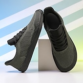 billiga Vardagssneakers-barfota vardagssneakers för män - modern svart, andningsbar mesh, komfortsula - lämplig för dagligt bruk och lätta sporter