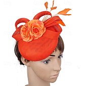 abordables Fascinators-accessoire Imitation Lin Plumes Mariage Soirée Élégant Mariage Avec Plume Casque Couvre-chef