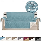 cheap Sofa Cover-Waterproof Couch Cover for Cushion Couch Sofa Cover for Dogs Water Resistant Furniture Protector Cover with Foam Sticks Elastic Straps for Pet Cat