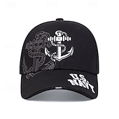 preiswerte Baseballkappe für Herren-Herren Baseballkappe Sonnenhut Trucker-Kappe Schwarz Dunkelmarine Baumwolle / Polyester-Mischung Bestickt Mode Lässig Täglich Buchstabe Anker Verstellbar Sonnenschutz Atmungsaktiv