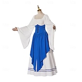 levne Šaty-Středověké Renesanční Koktejlky Plesové šaty Outlander Elfí Dámské předvečer Všech svatých Karneval Plesová maškaráda LARP Ren Faire Festival Dospělé Šaty