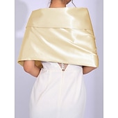 billige bryllup gjesteomslag-Sjal til kvinner Elegant Ermeløs Polyester Bryllup Wrap Med Ren Farge Til Fest Vår sommer