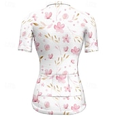 abordables Maillots de mujer-Mujer Maillot de Ciclismo Flor Manga Corta Bicicleta Camiseta Maillot con 3 bolsillos traseros MTB Bicicleta Montaña Secado rápido Diseño Anatómico Capilaridad Transpirable Deportes Amarillo Rosa Azul