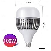 olcso LED-es gömbizzók-e27 csavaros talpú led izzó nagy teljesítményű 50w 100w kereskedelmi izzók nappali fehér 6500k led izzók gyári garázs raktár műhely udvarhoz