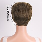 Недорогие Парик из искусственных волос без шапочки-основы-Парики из искусственных волос Волнистый Кудрявое плетение Средняя часть Ассиметричная стрижка Машинное плетение Парик 10 дюймы A1 Искусственные волосы Жен. Классический Удобный Градиент цвета