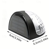 economico Applique per esterni-4 pezzi luce da parete solare impermeabile per esterni cortile giardino recinzione scala parete balcone recinzione illuminazione luce bianca luce calda radiante