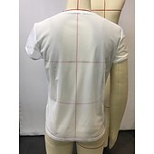 preiswerte Basic-T-Shirts-Herren T Shirt T-Shirt Kurze Ärmel V Ausschnitt Sommer Einfarbig Mode Designer Basic Netz Urlaub Straße Ausgehen Weiß Top T-Shirt für Herren