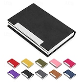 cheap Card Holders &amp; Cases-Business Card Holder/ Case Professional PU Leather &amp; Stainless Steel Multi Wallet Credit Card ID Case/Holder
