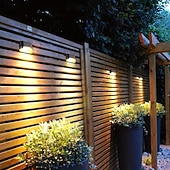 Недорогие Уличные светильники-5 шт. наружный солнечный светильник для террасы, балкона, двора, ступеней, садовой дорожки, ограждения, освещение для свадьбы, фестиваля, вечеринки, кемпинга, теплый белый цветной свет