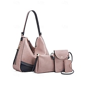halpa Laukkusetit-&quot;4-osainen naisten käsilaukkusarja – keinonahkainen olkalaukku, crossbody-kukkaro, lompakko &amp; clutch, tyylikäs rento laukku työhön, matkustamiseen ja päivittäiseen käyttöön&quot;