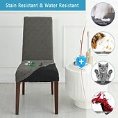 levne Potah na jídelní židli-žakárové vysoké elastické potahy na židle do jídelny, potahy na jídelní židle, snímatelné pratelné potahy na kuchyňské židle