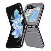 cheap Samsung Cases-Phone Case For Samsung Galaxy Z Flip 7 Z Flip 6 Z Flip 5 Z Flip 4 Back Cover Magnetic Support Wireless Charging Card Slot Retro TPU PU Leather