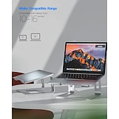 economico Stand e pad di raffreddamento-supporto per laptop supporto ergonomico per computer portatile in alluminio supporto per laptop staccabile supporto per notebook