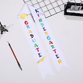 economico Decorazione di Laurea-stola unisex per laurea per bambini, fascia semplice per laurea, stola d&#039;onore per studenti, fascia per cerimonia di laurea per bambini, stola floreale in raso per scuola materna e asilo