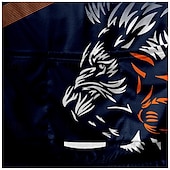 baratos Camisolas masculinas-Homens Camisa para Ciclismo Tigre Manga Curta Moto Camiseta Camisa / Roupas Para Esporte com 3 bolsos traseiros Ciclismo de Montanha Secagem Rápida Design Anatômico Capilaridade Respirável Esportes