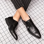 economico Formale-scarpe monk strap bicolore da uomo in marrone e beige, perfette per occasioni formali e di lavoro