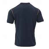 economico Polo classica da uomo-Per uomo Camicia da golf Golf Polo da golf Ufficio Informale Colletto alla coreana Manica corta Essenziale Moderno Color Block Collage Bottoni Estate Primavera Standard Nero Bianco Vino Blu marino