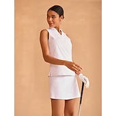 cheap Polos &amp; Quarterzips-Women&#039;s Golf Polo Shirt Baby blue Lake blue Black Sleeveless Top Ladies Golf Attire Clothes Outfits Wear Apparel