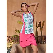 baratos Polos &amp; Quarterzips-Mulheres Camisa polo de caminhada Verde Menta Sem Manga Blusas Roupas femininas de golfe, roupas, roupas, roupas