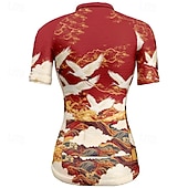 abordables Maillots de mujer-Mujer Maillot de Ciclismo Animal Flor Manga Corta Bicicleta Camiseta Maillot con 3 bolsillos traseros MTB Bicicleta Montaña Secado rápido Diseño Anatómico Capilaridad Transpirable Deportes Negro Rojo