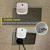 お買い得  装飾ライト-6個のLEDナイトライト、壁に差し込む、夕暮れから夜明けまでのセンサー付き、自動的にオン/オフになるナイトランプ、寝室、浴室、階段、廊下、キッチンの照明