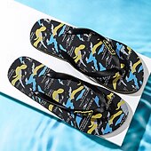 cheap Vacation Sandals-Men&#039;s Camouflage Flip-Flops with Durable Rubber Sole - Perfect for Outdoor and Beach Activities