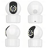 お買い得  屋内IPネットワークカメラ-1080p ワイヤレス CCTV IP カメラ監視、ナイトビジョン ホーム セキュリティ カメラ、双方向オーディオ カードなし