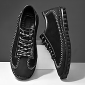 economico Sneakers da uomo-scarpe casual da uomo con lacci fatte a mano color bordeaux e grigio – scarpe da passeggio in pelle vintage
