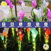 abordables Éclairage paysager-Lot de 2 lampes solaires d&#039;extérieur en forme de fer à cheval, lumière blanche chaude, luminaire décoratif d&#039;ambiance, idéal pour un jardin, un parc, une cour, une pelouse, une fête, un mariage, un